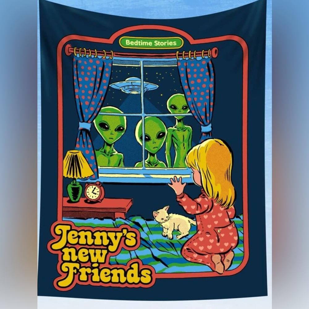 BOGO Steven Rhodes alien tapestry Jenny’s new friends horror satire book cover
